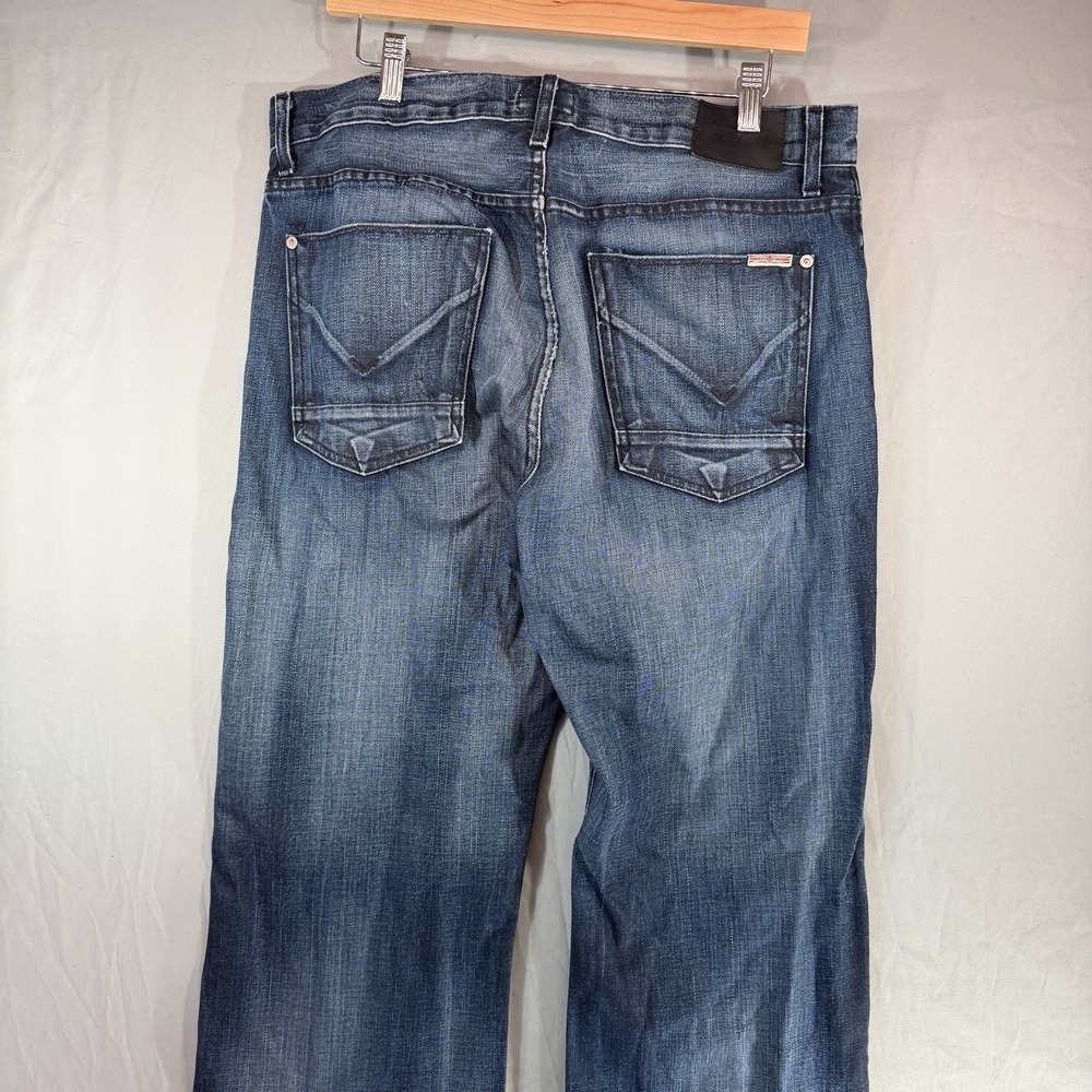 Hudson Jeans Mens 34x34 Straight Leg Button Fly Medium Wash Bootcut Denim
